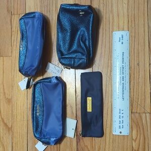 4x assorted Blue Cle de Peau Cosmetic Bag set